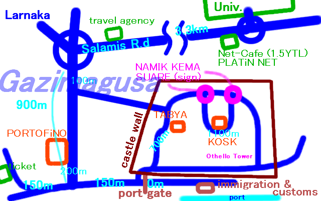 Gazimagusa map